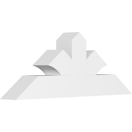 Ekena Millwork Richland Architectural Grade PVC Gable Bracket, 48"W x 18"H x 6"D x 6"F, 9/12 Pitch GBP048X18X0606RIC00